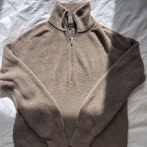 Quince Austrailian Merino Wool Half Zip Sweater